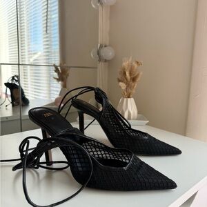 Zara Black pumps Mesh Women's Heels